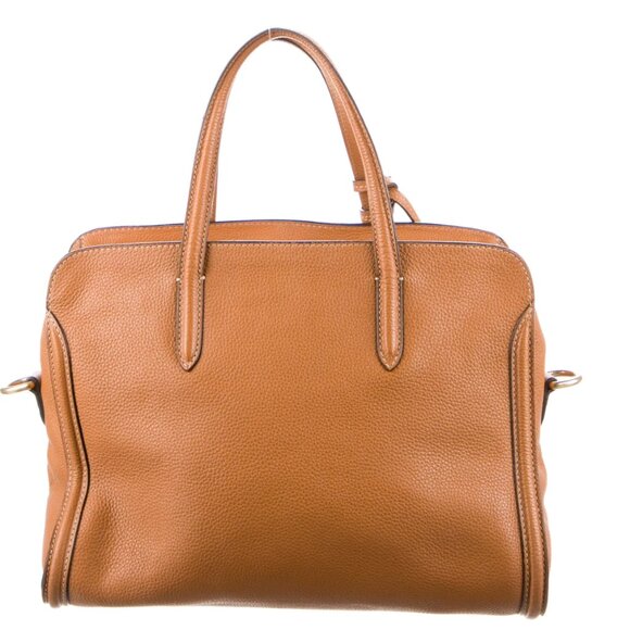 Authentic Alexander McQueen Pebbled Calfskin Small Skull Padlock Zip Around Tote - Picture 3 of 4